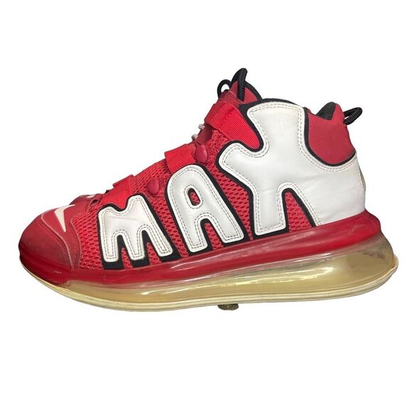 Nike Air Max More Uptempo 720 University Red CJ3662-600- Men’s Size 9.5 - Picture 2 of 10